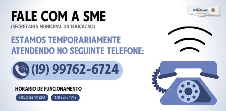 Imagem notícia Fale com a SME - Número Temporário